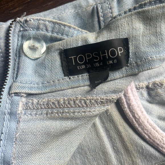 TopShop Europe Vintage Strapless Denim Dress US4 - Picture 12 of 14